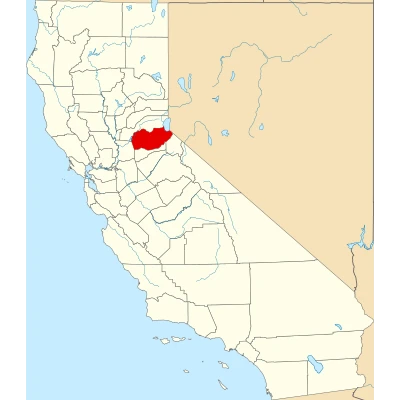 Map of California highlighting El Dorado County