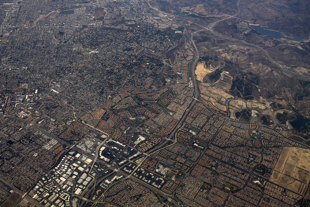 Tustin and Irvine California Aerial