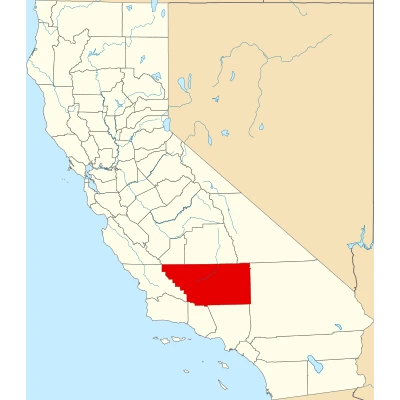 Map of California highlighting Kern County