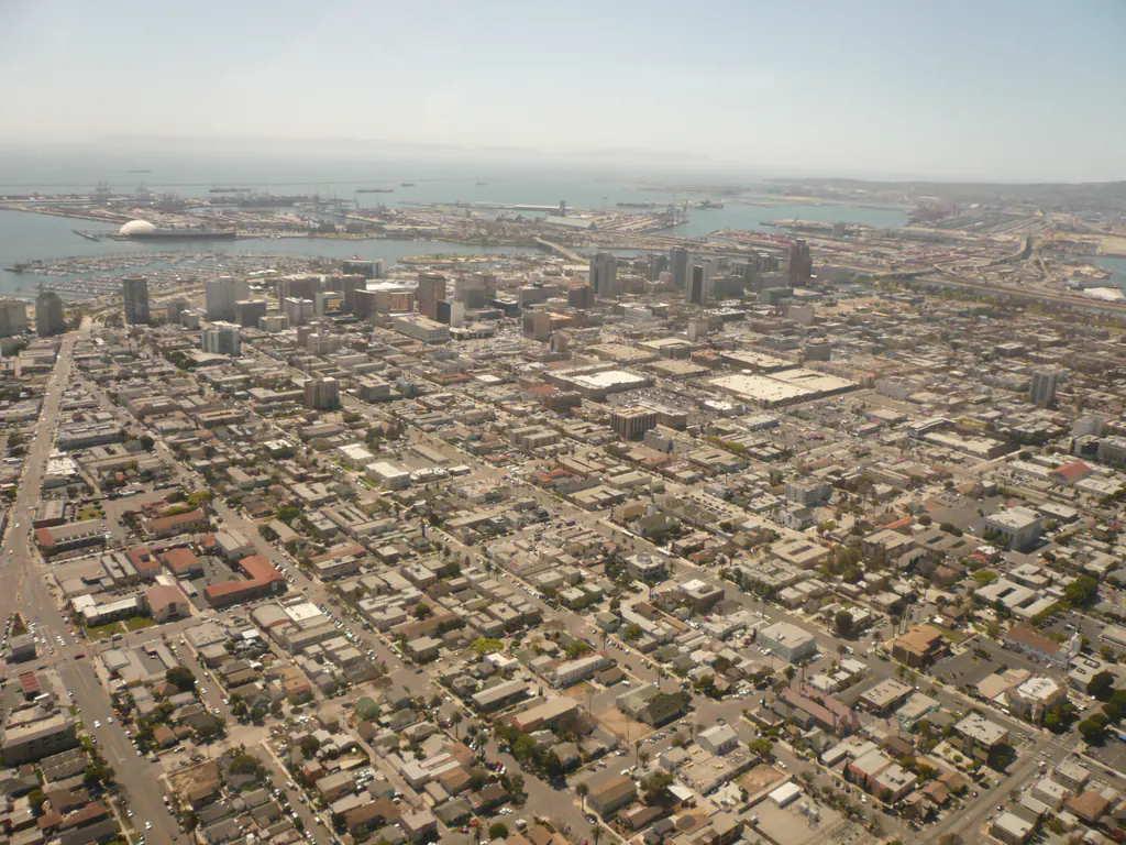Downtown Long Beach California Aerial