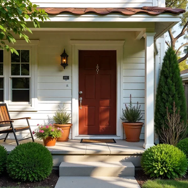 California residential neighborhood with modern homes