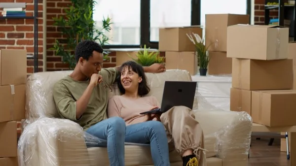 New California homeowner receiving house keys