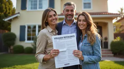 VA REFINANCE hero image showing refinancing benefits in California