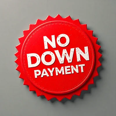 ZERO DOWN PAYMENT hero image showing home buying benefits in California